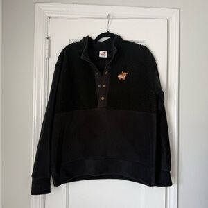 Surf Coo Black Sherpa Pullover